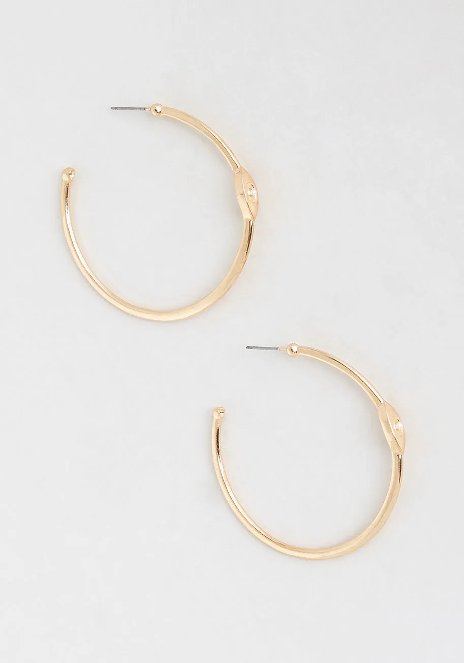 Eye See Everything Hoop Earring