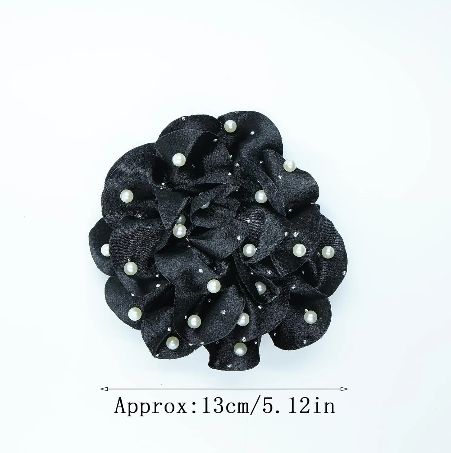Fabric Rose Flower Brooches for Women Dainty Satin Fabric Pearl Brooches Big Camellia Flower Brooch Pin Elegant Dress Suit Accessories Jewelry