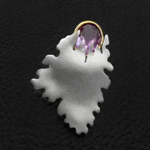 Falling Flame Sterling Silver Pendant