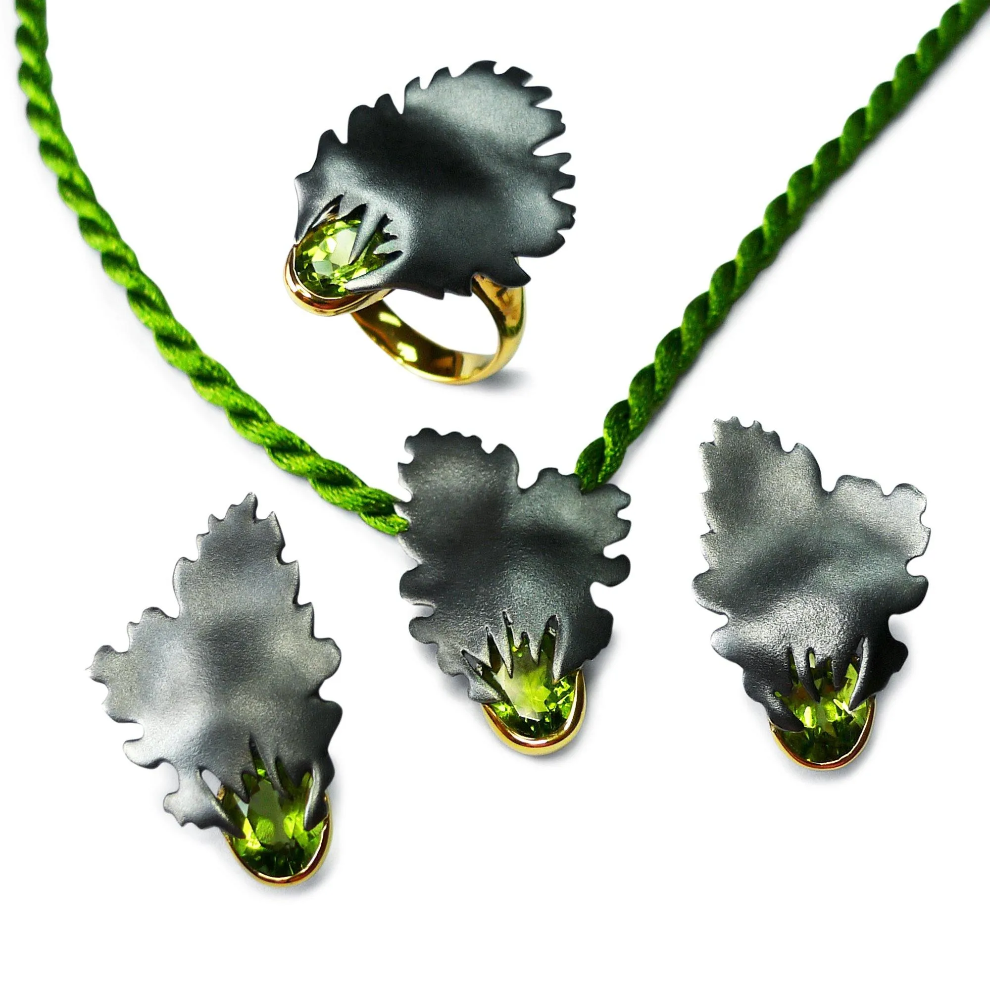 Falling Flame Sterling Silver Pendant