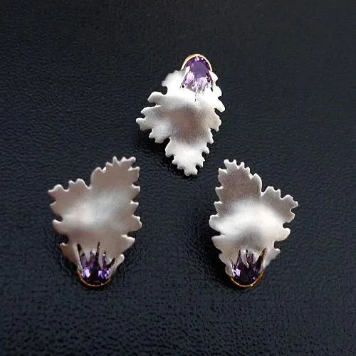 Falling Flame Sterling Silver Pendant
