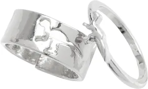 Fashion Open Band Couples Ring Set Matching Ring Jewelry for Women Men Dinosaur Design