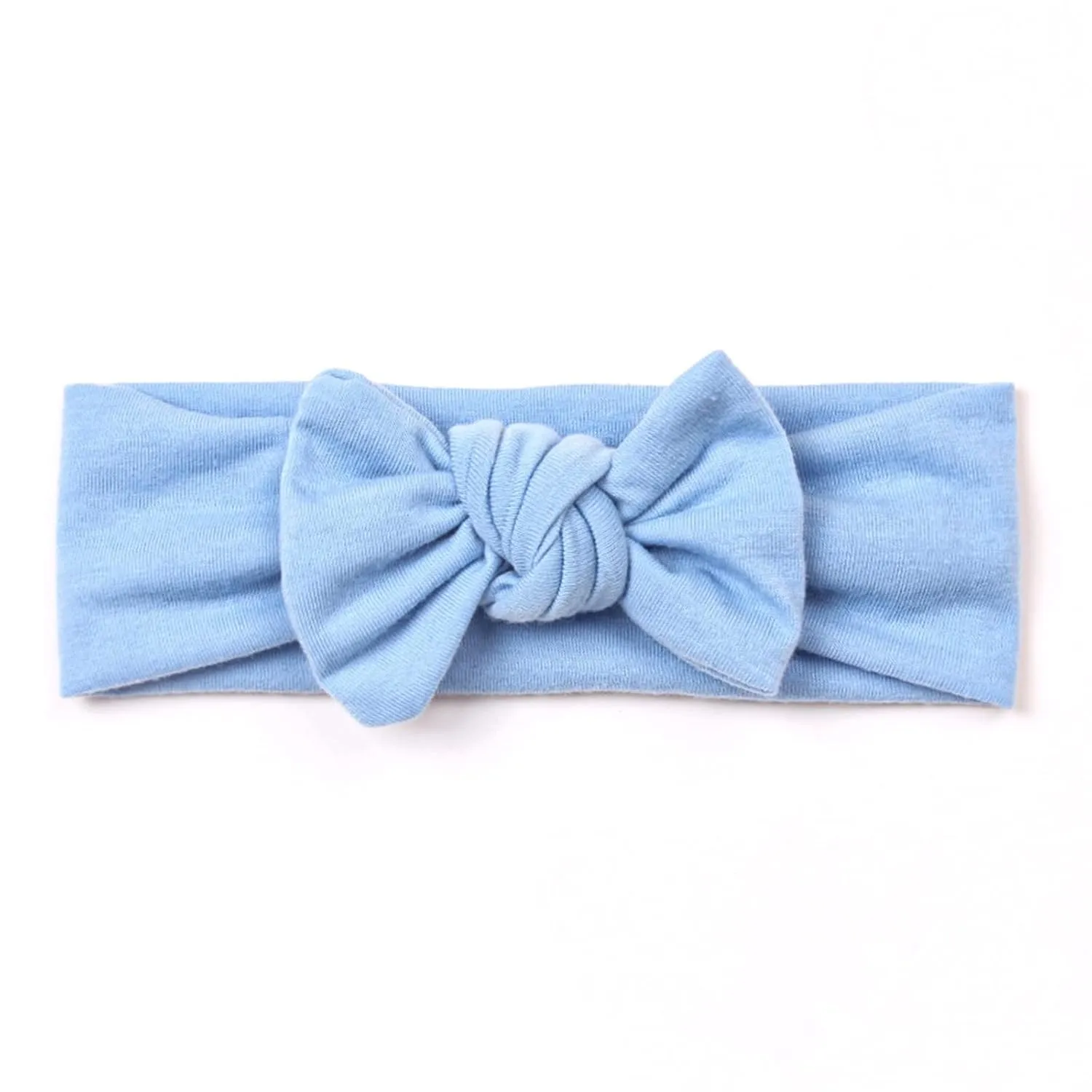 Fashionable Baby Girl Hairbands Handmade Headbands With Big Bows Soft Nylon Baby Hairband Lightweight Headband (Blue, One Size)