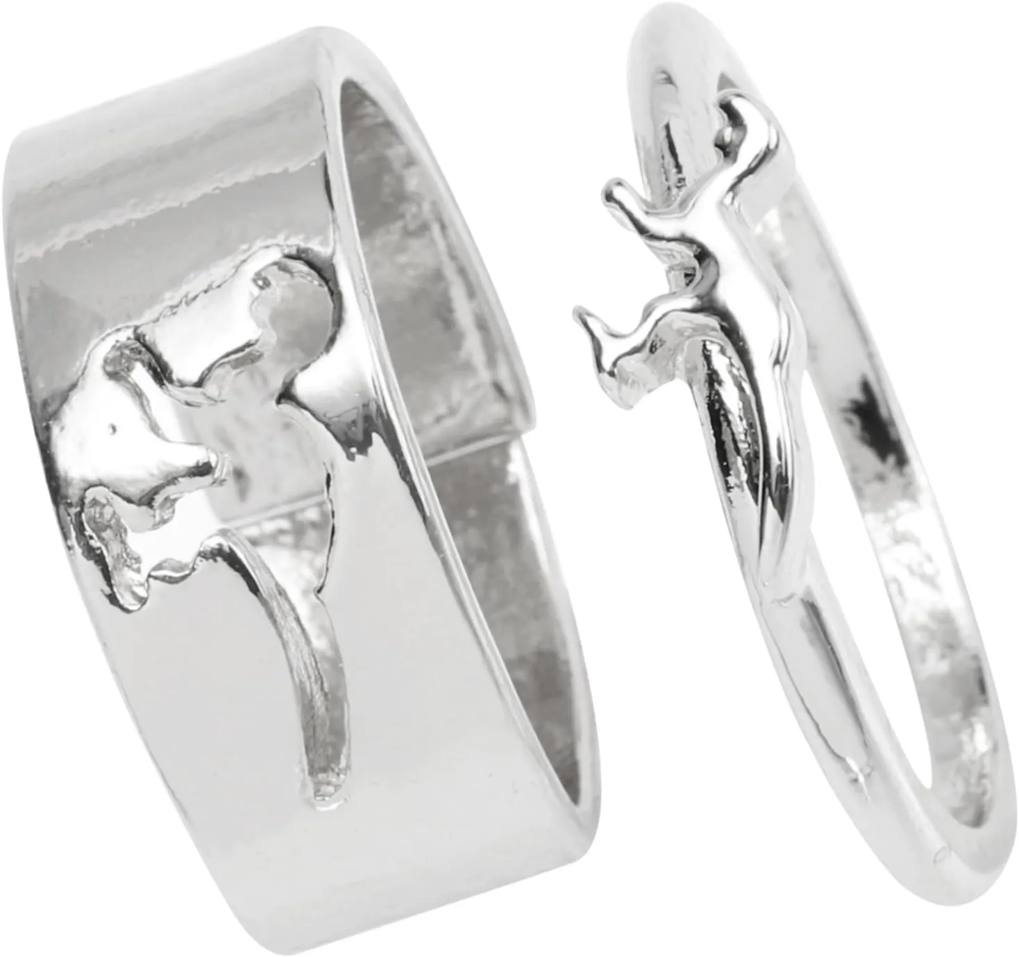 Fashionable Couples Matching Rings Dinosaur Band Wedding Ring Set for Women