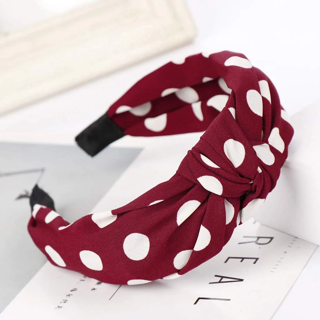 Fashionable Headbands for Women Pearls Knotted Head Bands Elastic Rhinestone Hair Bands Hair Accessories Jewelry