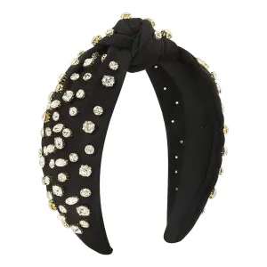 Fashionable Headbands for Women Pearls Knotted Head Bands Rhinestone Hair Bands Hair Accessories for Daily Festival