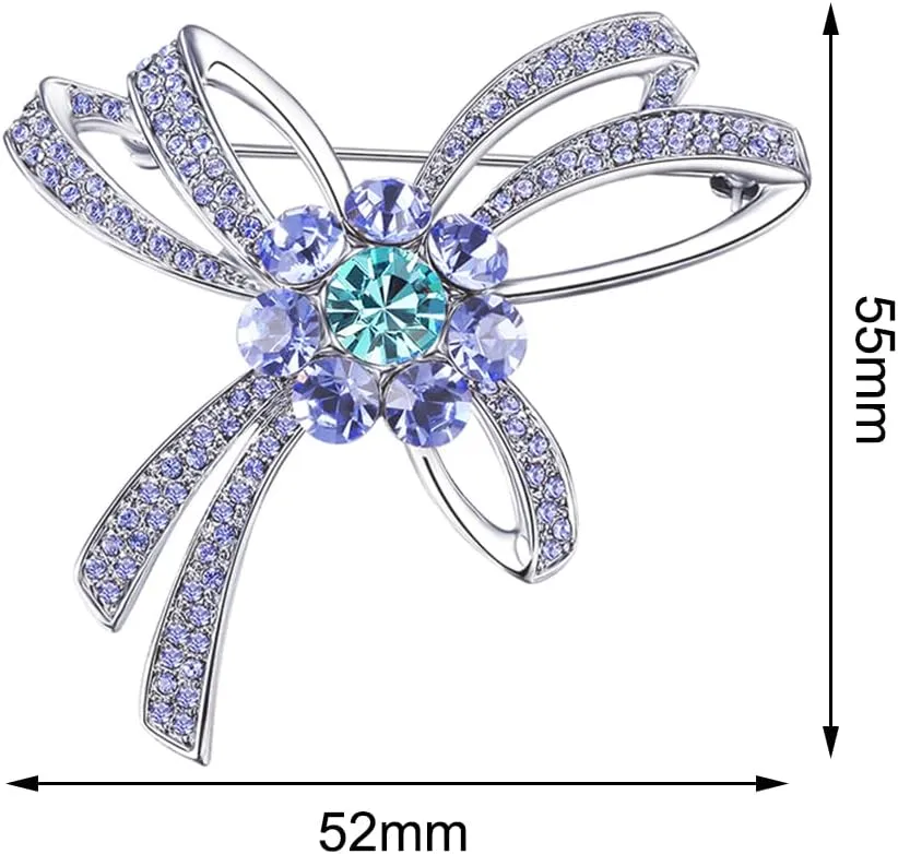 Floral Brooches & Pins - Elegant Crystals Rhinestone Women's Corsage Pin for Wedding Bouquet