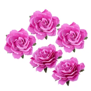 Flower Brooches for Women Dress 10cm Big Lapel Rose Brooch Floral Hair Clip