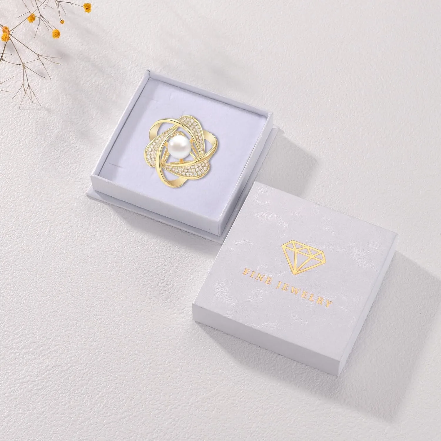 Flower Floral Brooch Pin Pearl Rhinestone Crystal Brooches Pins Scarf Brooch Clip Christmas Brooch Dress Accessories for Women