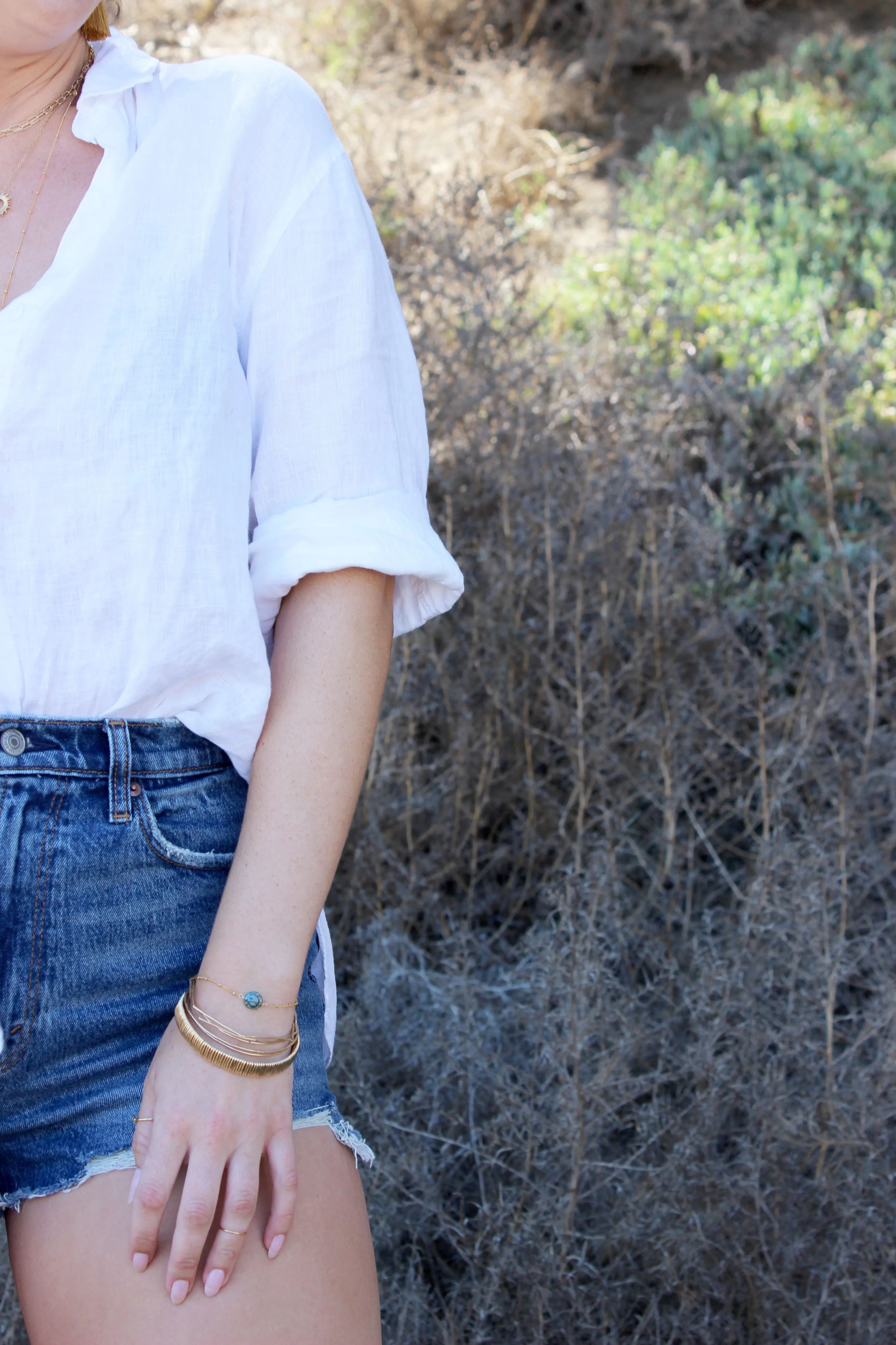 Forte // Wire Wrapped Solid Bracelet, Chunky Bangle, Gold or Sterling Silver, Stacked Bracelets // BH-B020