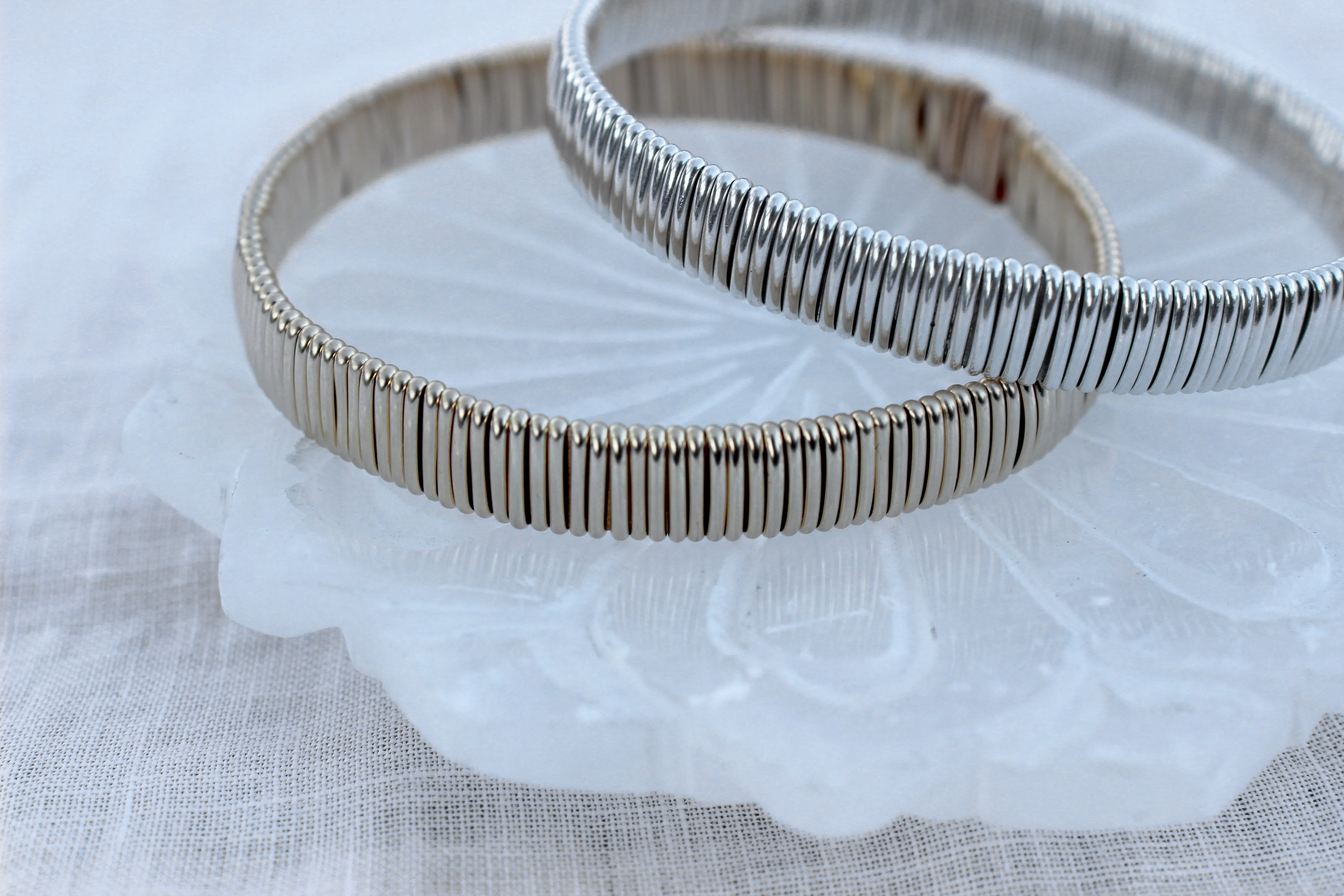 Forte // Wire Wrapped Solid Bracelet, Chunky Bangle, Gold or Sterling Silver, Stacked Bracelets // BH-B020
