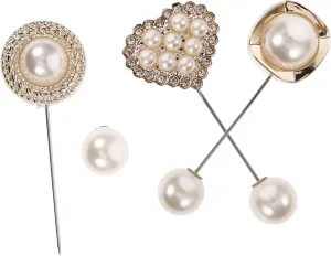 FRCOLOR Unique Pearl Rhinestone Brooch Pin Faux Pearl Brooch for Women Clothing Decor Accessories