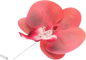 GALPADA Floral Lapel Pin for Men Boutonniere Holder Satin Flower Brooch Perfect for Proms Weddings