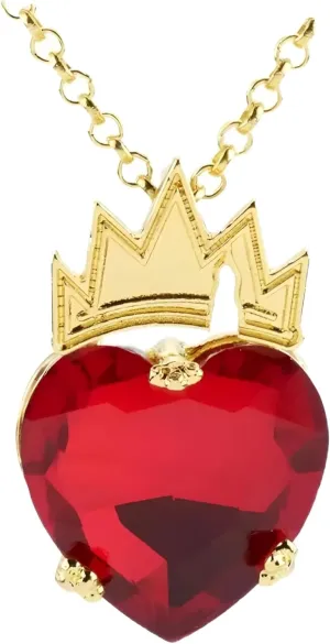 Gemstone Necklaces Red Heart Necklace Tiara Descendants Red Heart Crown Jewelry Set of Hearts-A91