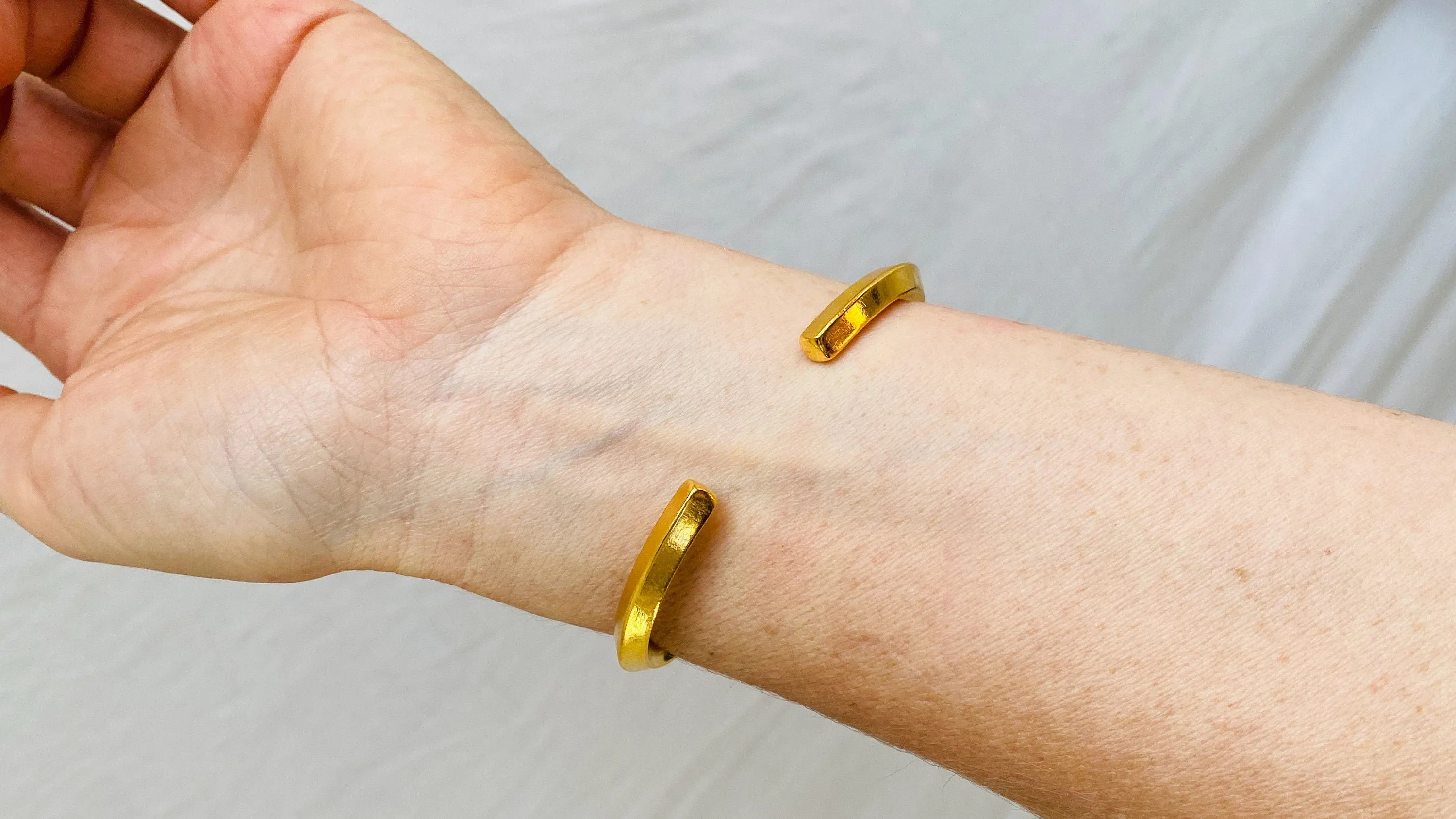 Gold Bangles. 24kt Gold Plated. Vermeil. 0283