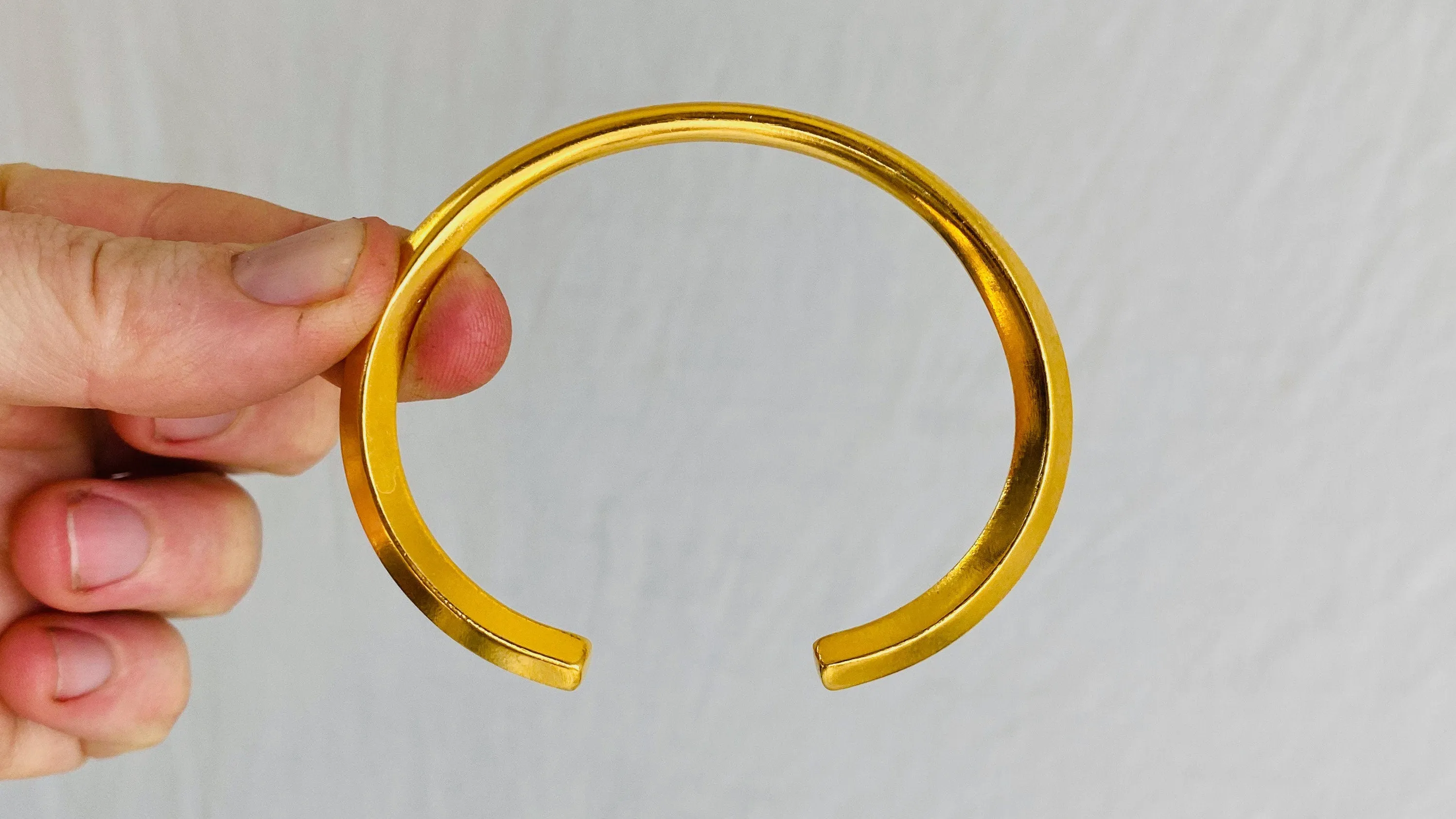 Gold Bangles. 24kt Gold Plated. Vermeil. 0283