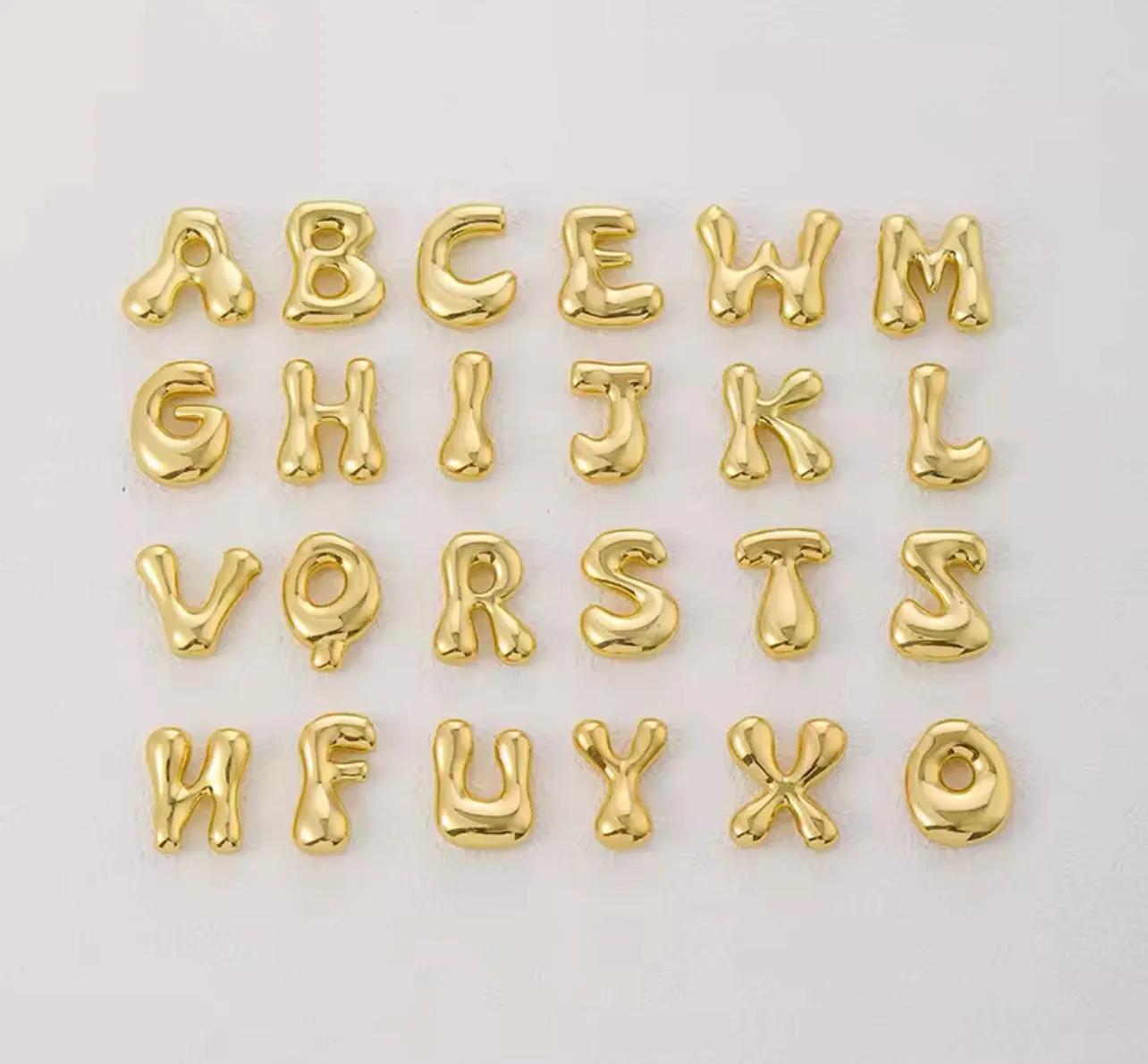 Golden Color Stainless Steel Initial Necklace