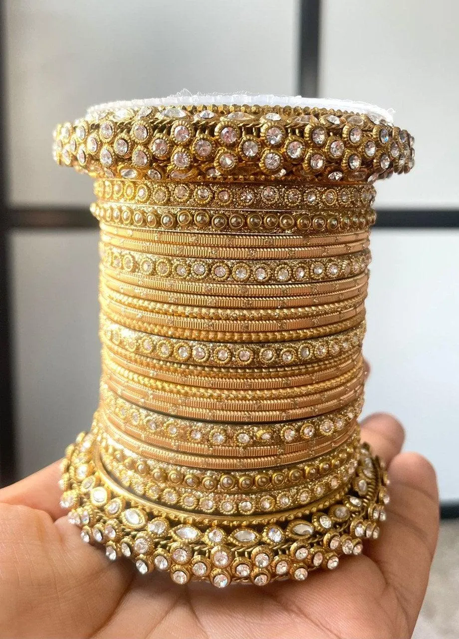 Golden Metal Bangles, Indian Bangles, Golden Bangles