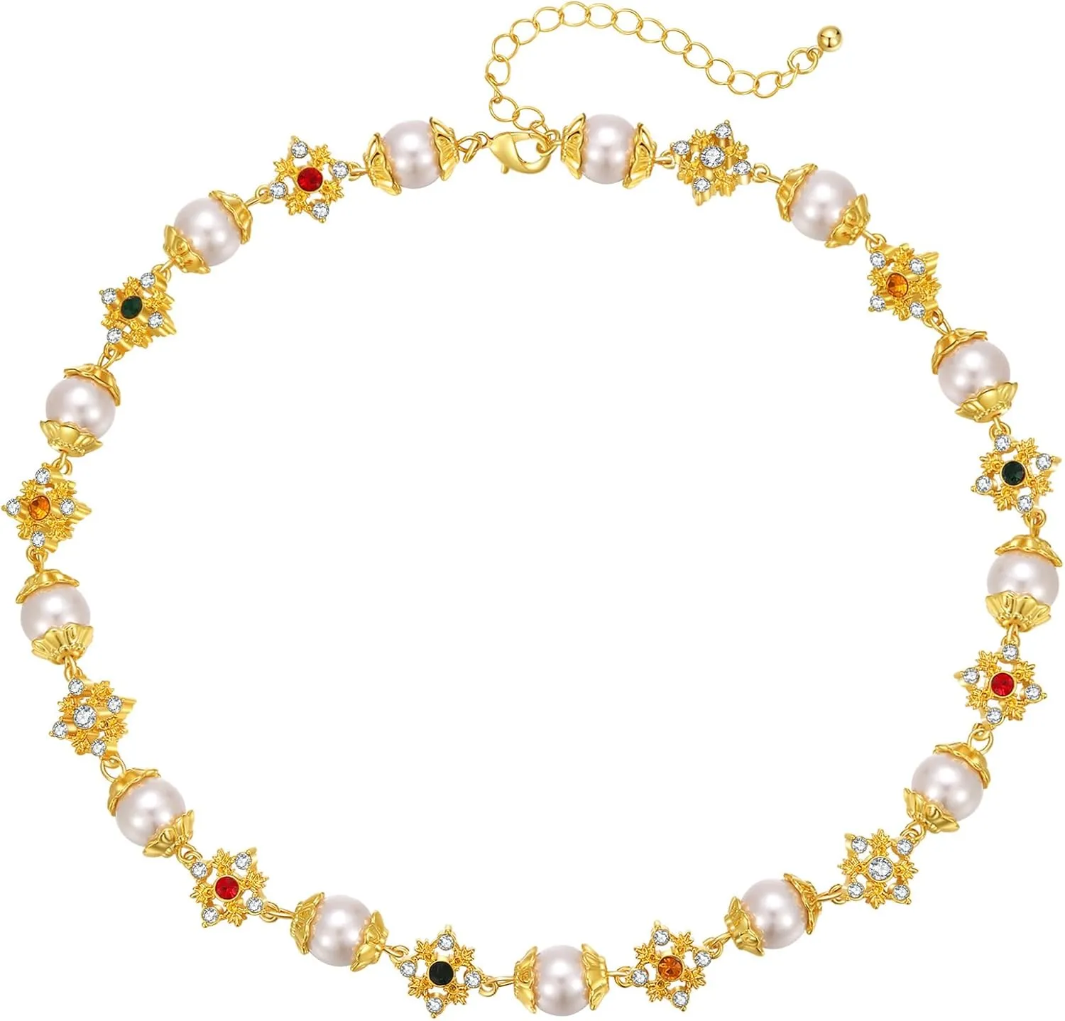 GZQ Luxury Pearl Necklaces for Women White Pearl Choker Necklaces Wedding Party Jewelry for Bridal Bridesmai Gifts Jewelry(N3-6)