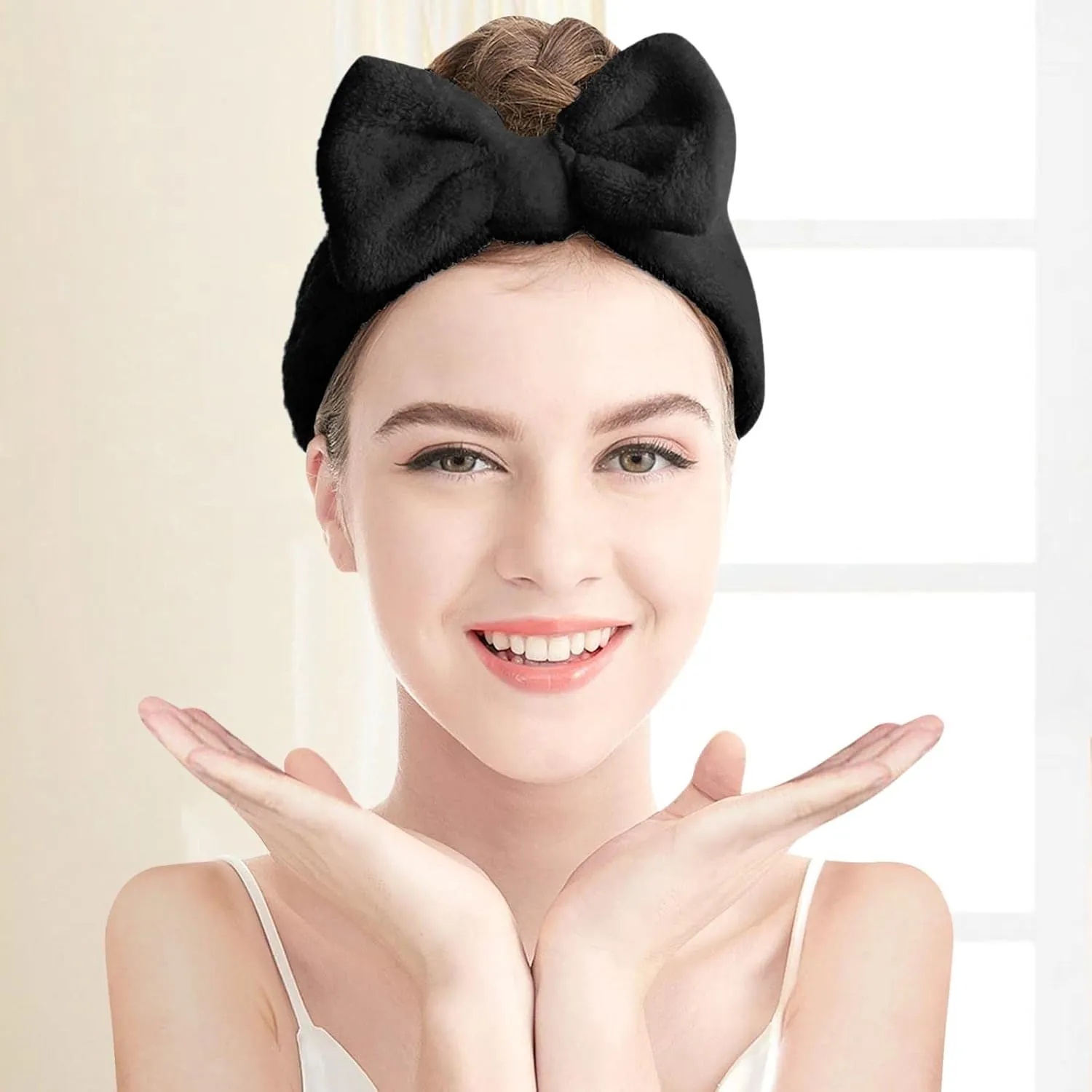 Hair Band for Girls and Women Shower Washing Face Hair Band Soft Coral Fleece Head Wraps