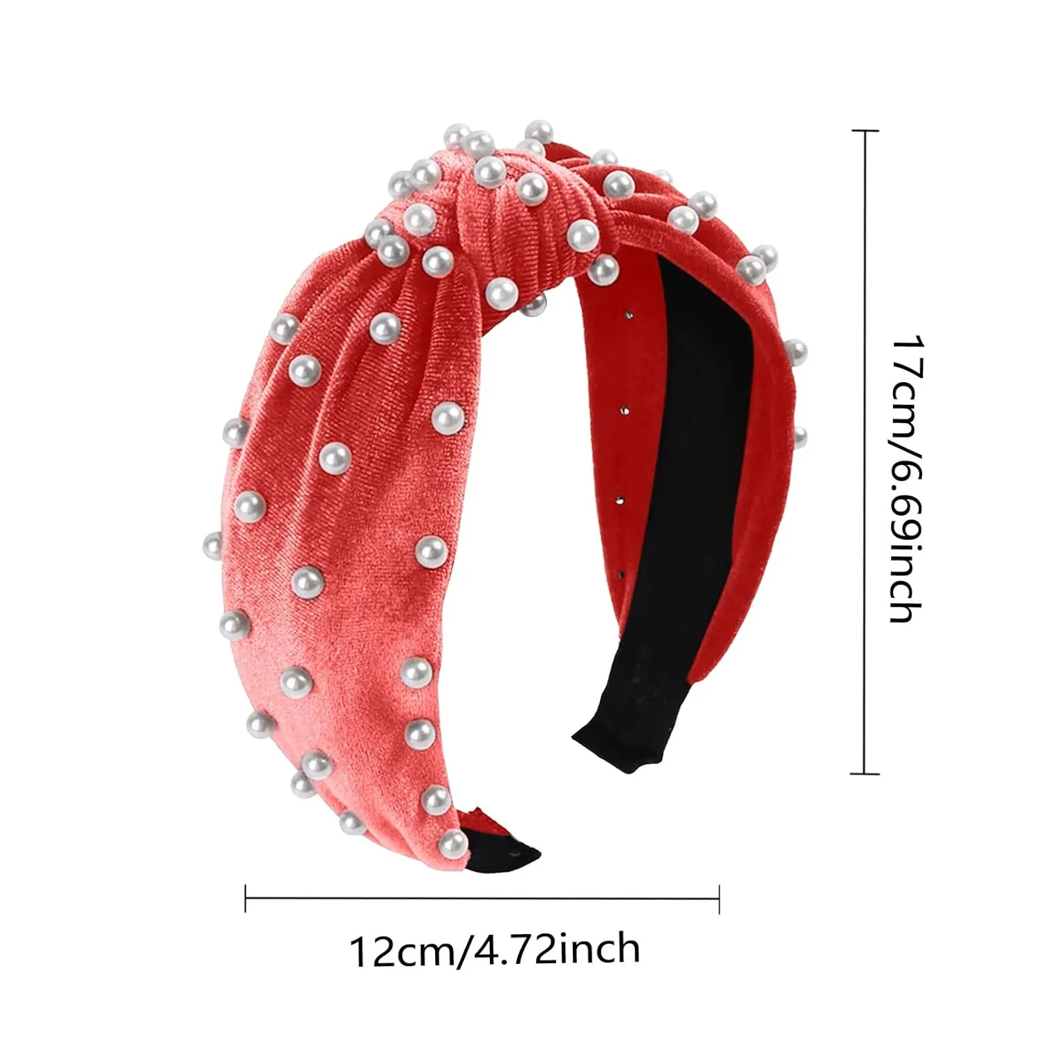Hair Bands for Lady Women Pearls Knotted Head Bands Rhinestone Hair Bands Hair Accessories for Daily Festival