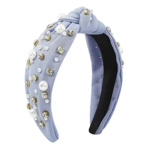 Hair Bands for Lady Women Vintage Flower Printed Headband Elastic Rhinestone Hair Bands Wedding Hair Accessories
