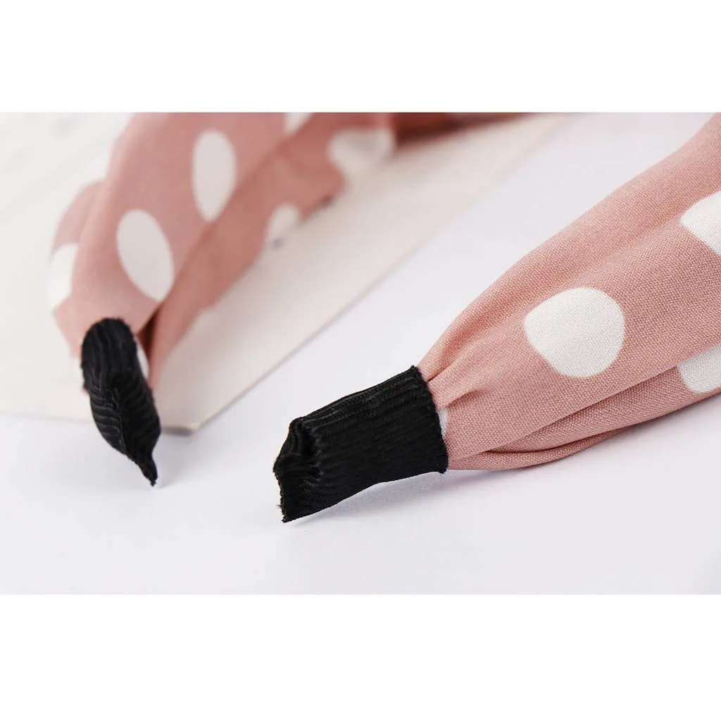Hair Head Hoop Sweet Girls Hair makeup Knotted Fashion Bow Knot Dot Hairband Women headband hairbands for women's hair