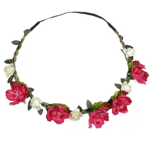 Hair Ladies Festival Beach Band Hair Accessories Girls Boho Head Flower Garland Wedding Party Floral Headband Tennis Headbands