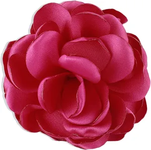 Handmade Satin Fabric Rose Flower Extra Large Big Brooches Lapel Pins for Women Elegant Vintage Big Camellia Flower Brooch Pin for Women Girls Wedding Part Dance Dress Suit Clothes Accessories Jewelry Gifts