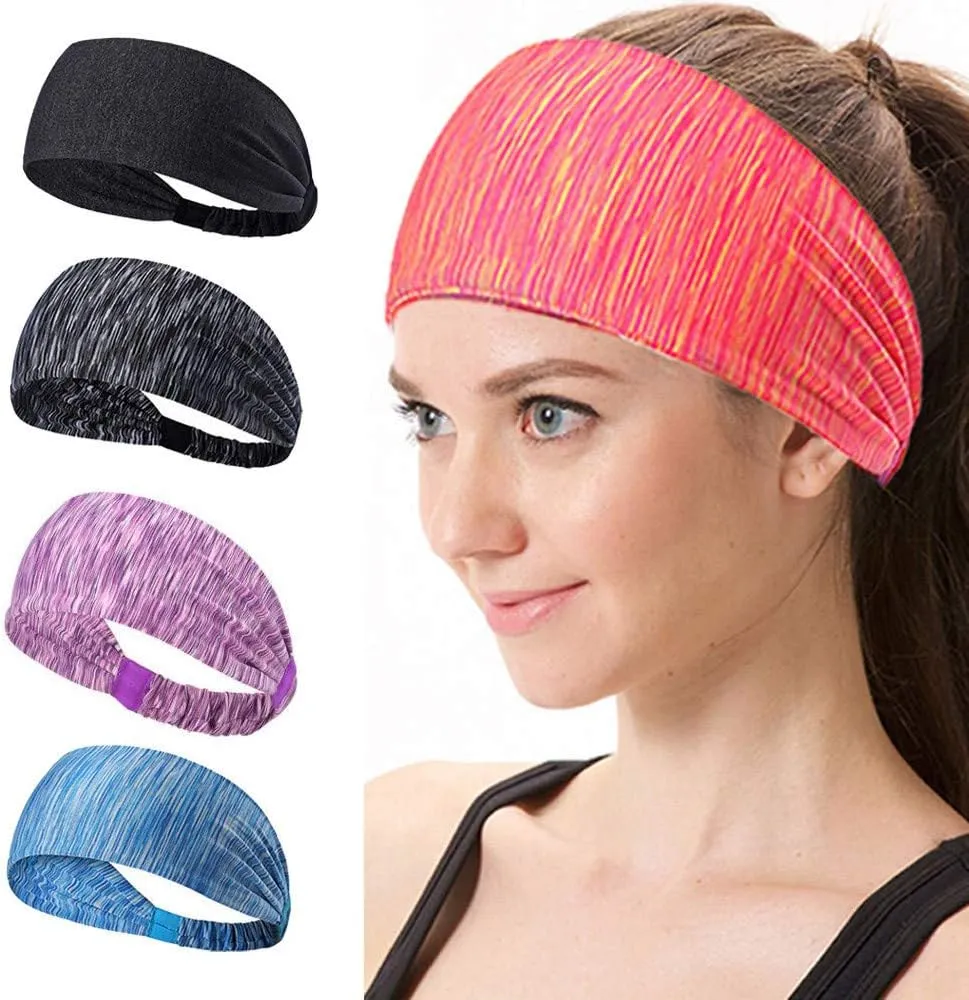 Head Bands for Women's Hair Ladies Sports Yoga Sweatband Stretch Headband Hair Band