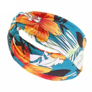 Headbands For Women Boho Bandeau Headbands Floral Printed Head Scarfs for Yoga Outdoor Sport