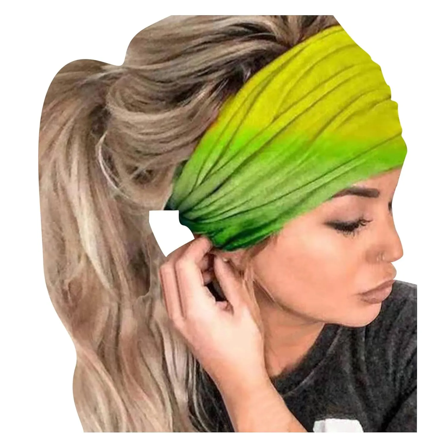 Headbands For Women Boho Bandeau Headbands Floral Printed Non Slip Headbands Outdoor Hair Accessories