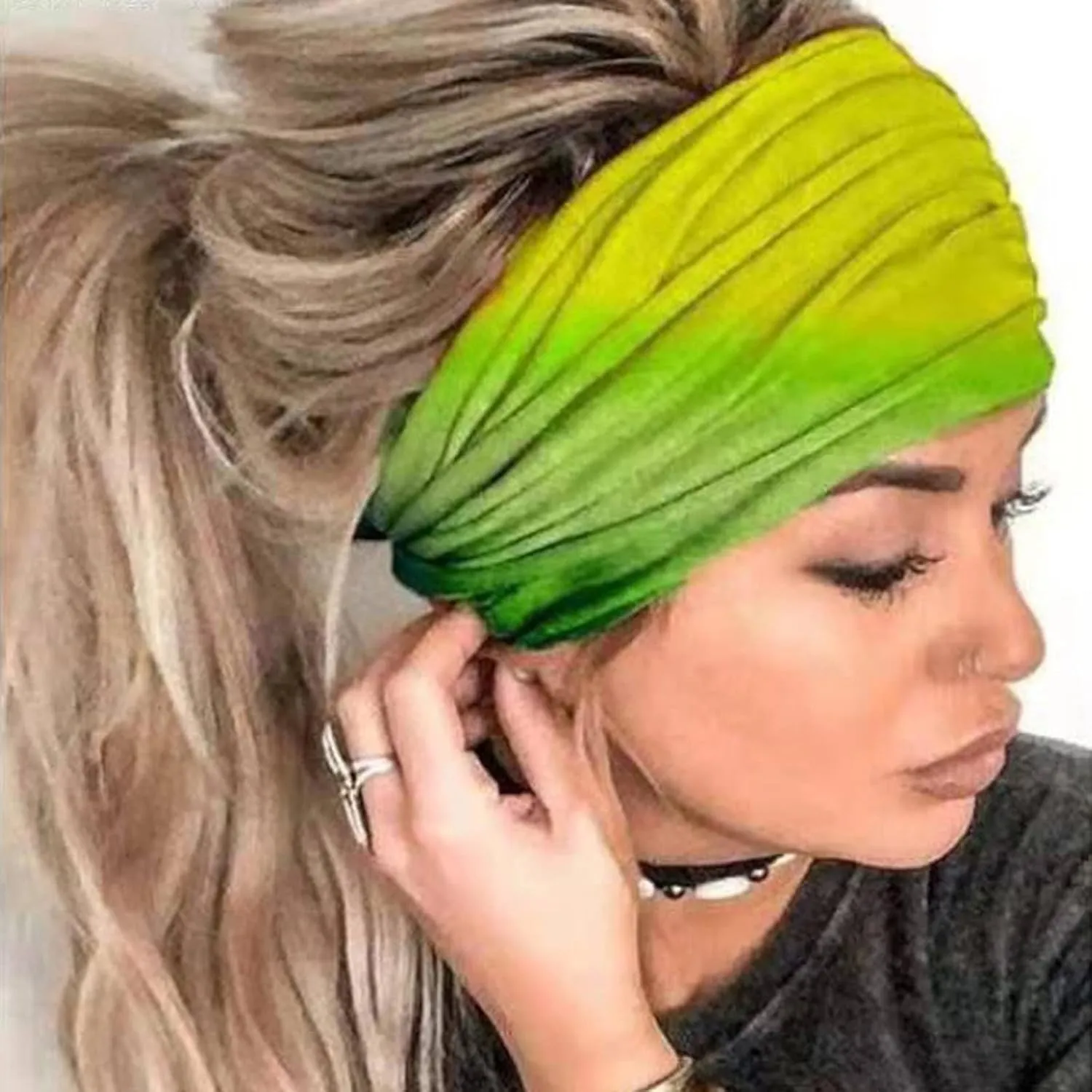 Headbands For Women Boho Bandeau Headbands Floral Printed Non Slip Headbands Outdoor Hair Accessories