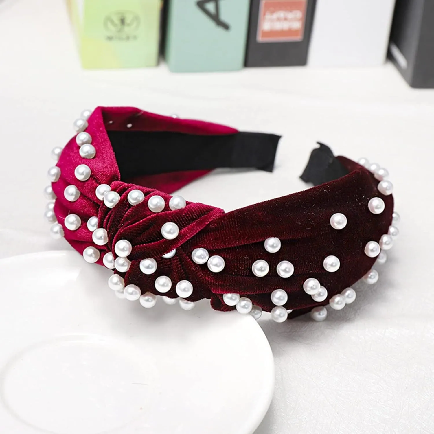 Headbands for Women Girls Beaded Hair Hoop Headband Handmade Jewelry Hair Bands Hair Accessories for Daily Festival