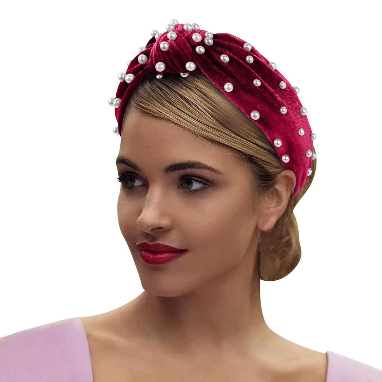 Headbands for Women Girls Beaded Hair Hoop Headband Handmade Jewelry Hair Bands Hair Accessories for Daily Festival