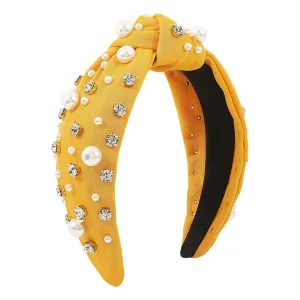 Headbands for Women Girls Vintage Flower Printed Headband Rhinestone Crystal Elastic hairbands Hair Accessories Jewelry