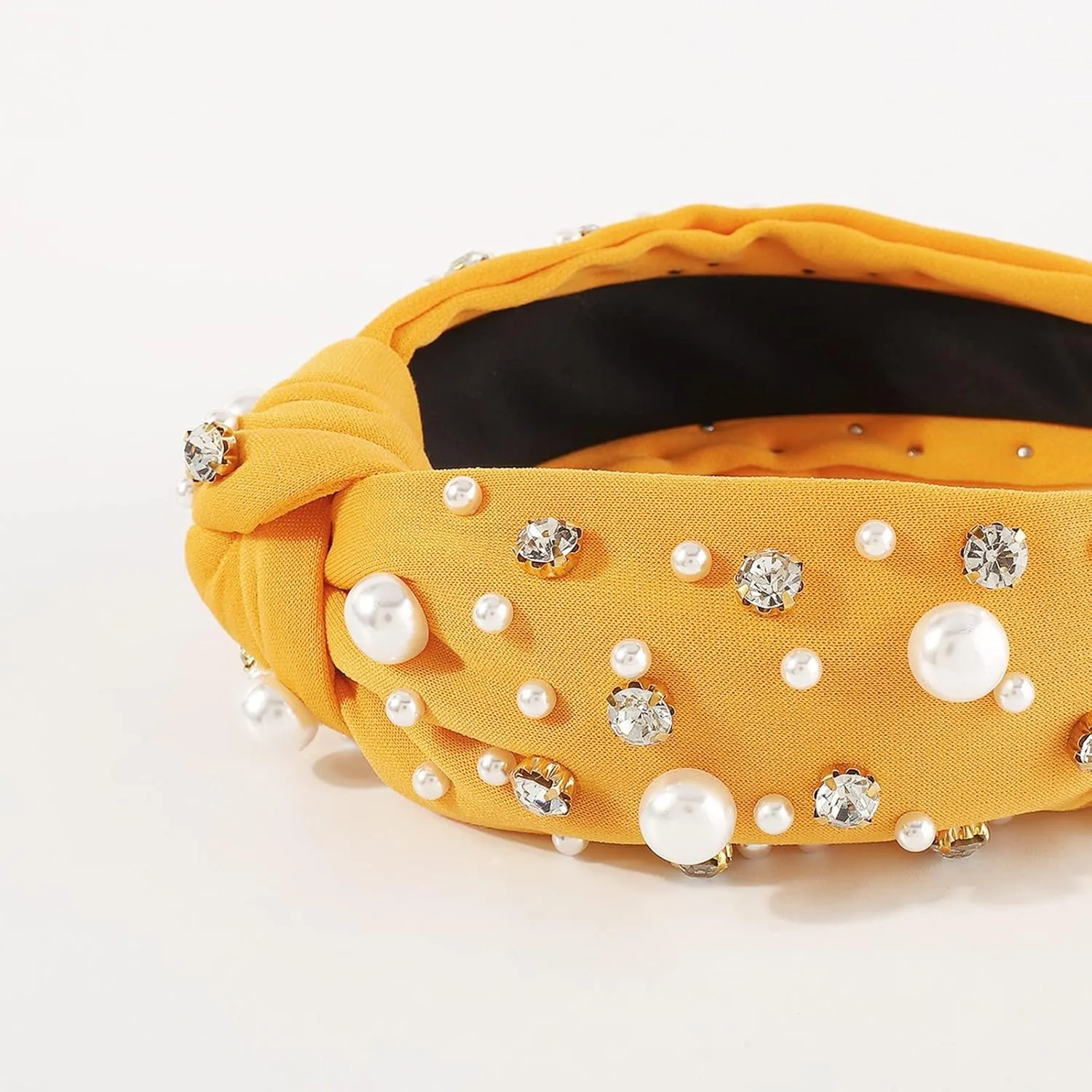 Headbands for Women Girls Vintage Flower Printed Headband Rhinestone Crystal Elastic hairbands Hair Accessories Jewelry