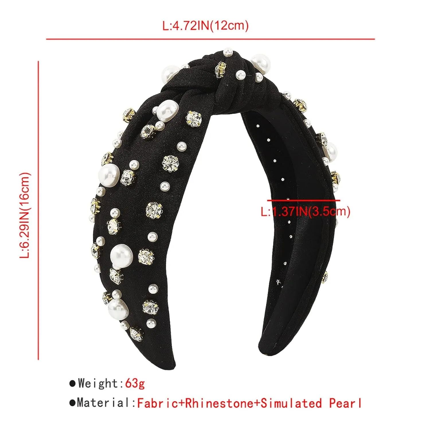 Headbands for Women Girls Vintage Flower Printed Headband Rhinestone Crystal Elastic hairbands Hair Accessories Jewelry