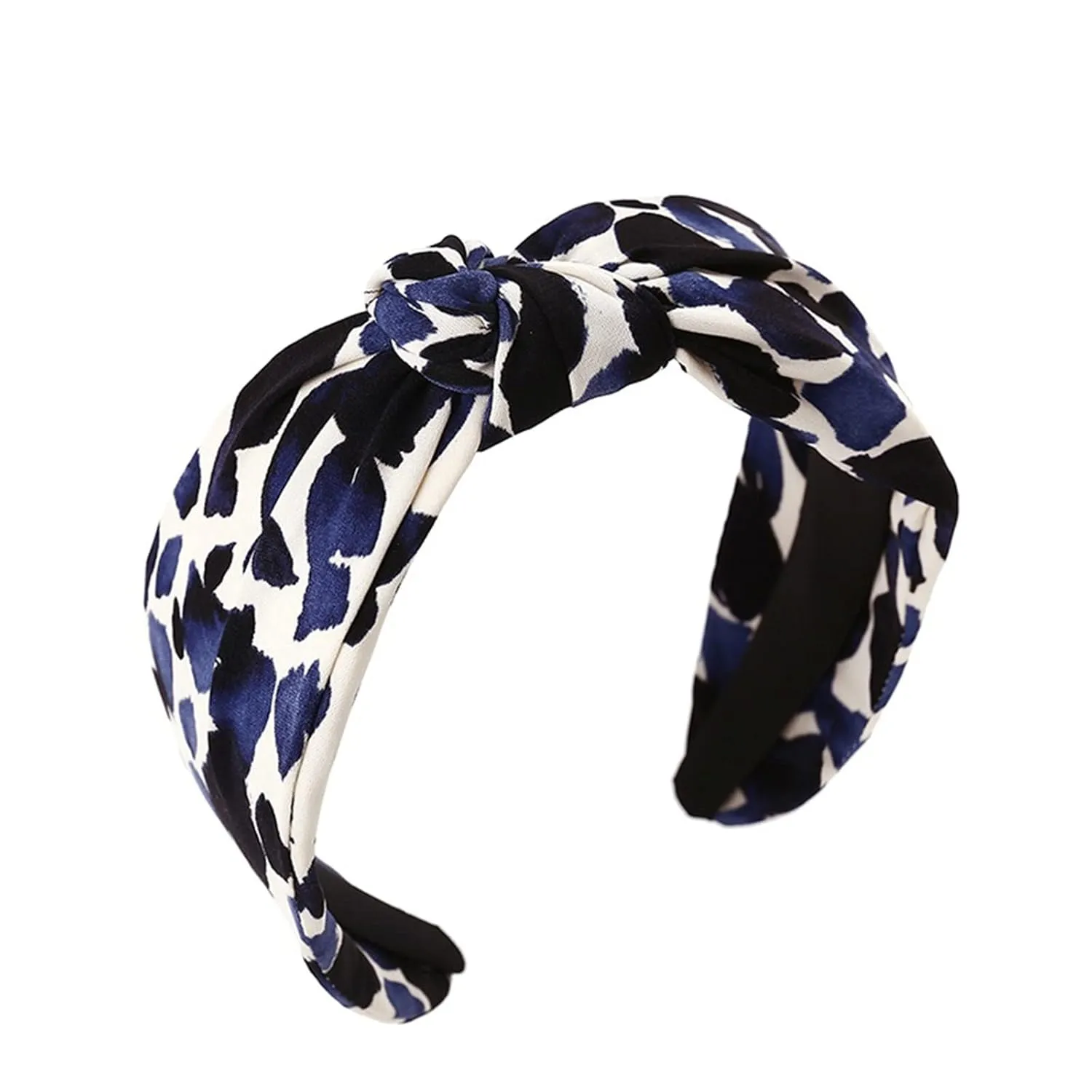 Headbands for Women Girls Vintage Flower Printed Headband Rhinestone Crystal Elastic hairbands Wedding Hair Accessories