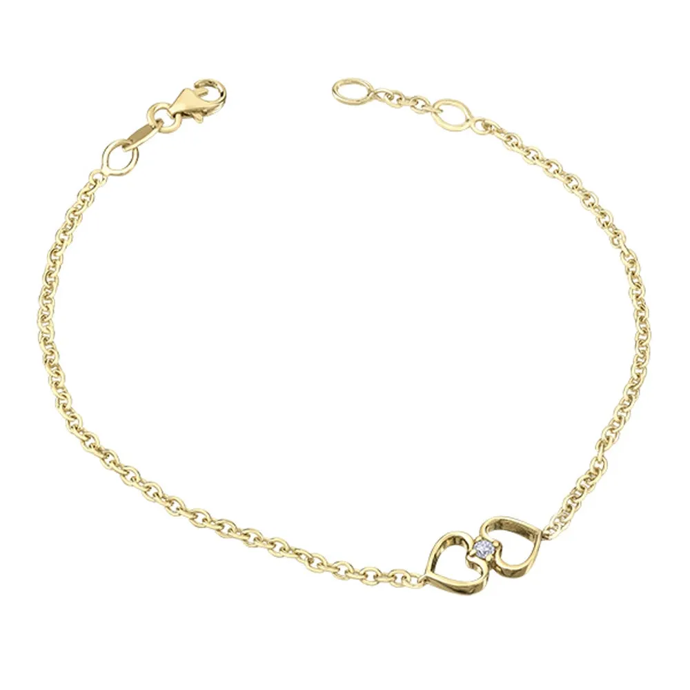 Heart to Heart Diamond Bracelet