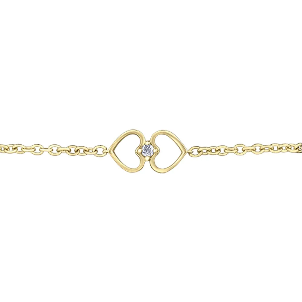 Heart to Heart Diamond Bracelet