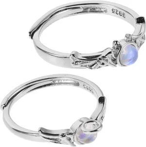 Homoyoyo Cute Angel Devil Couples Ring Set Matching Rings for Women Fashionable Jewelry Unique Design Ideal for Couples Wedding Anniversary