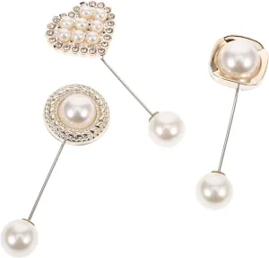 Homoyoyo Elegant Pearl Rhinestone Brooch Pin Faux Pearl Brooch for Women Dress Pin Sweater Fasteners Clothing Decor Accessories