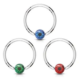 I C U Eyeball Captive Bead Belly Rings