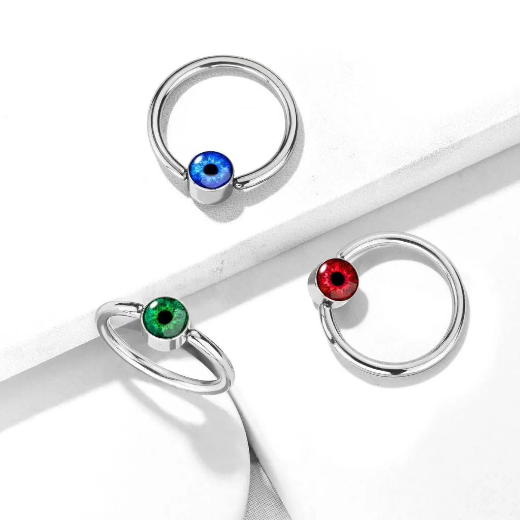 I C U Eyeball Captive Bead Belly Rings