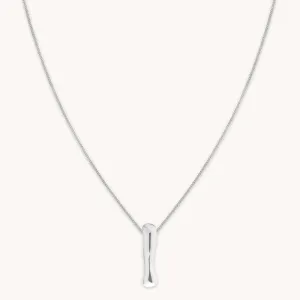 I Initial Bold Pendant Necklace in Silver