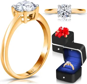 IGI Certified 0.5 to 4 Carat E-F VS Clarity Lab Grown Diamond Ring - Engagement & Wedding Rings for Women Solid 14k Gold Platinum Silver Jewelry Anniversary Birthday Gifts for Her