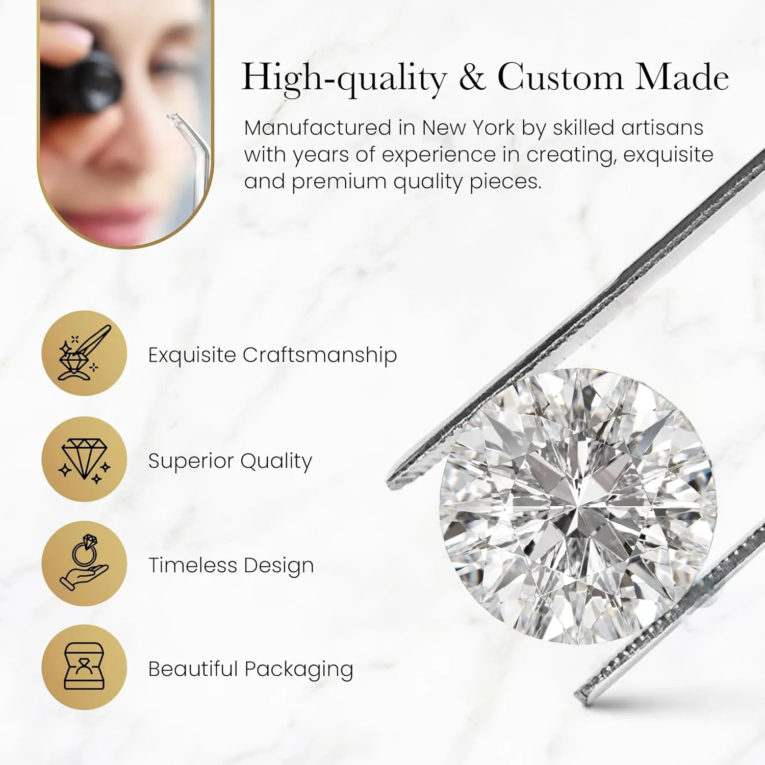 IGI Certified Women's Engagement Rings, 1.0-4.0 Carat Solitaire Rings for Women, Stunning Lab Grown Diamond Solitaire in Classic 14K Gold Setting, Premium Jewelry Collection