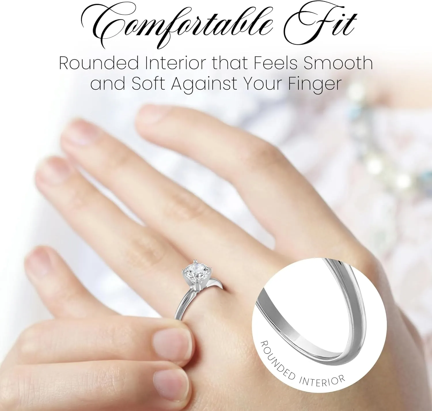 IGI Certified Women's Engagement Rings, 1.0-4.0 Carat Solitaire Rings for Women, Stunning Lab Grown Diamond Solitaire in Classic 14K Gold Setting, Premium Jewelry Collection