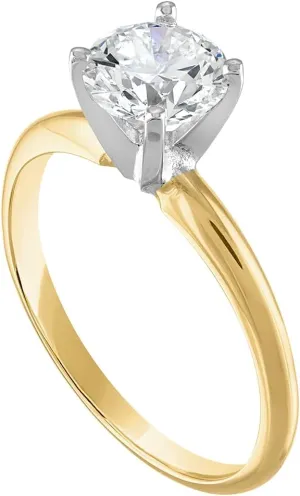 IGI Certified Women's Engagement Rings, 1.0-4.0 Carat Solitaire Rings for Women, Stunning Lab Grown Diamond Solitaire in Classic 14K Gold Setting, Premium Jewelry Collection